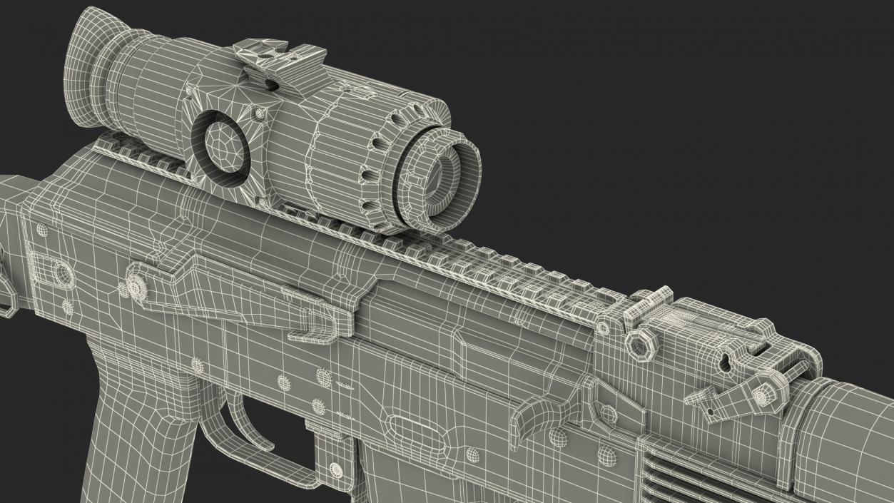 AK104 with Thermal Scope Trijicon IR Patrol M300W 3D model