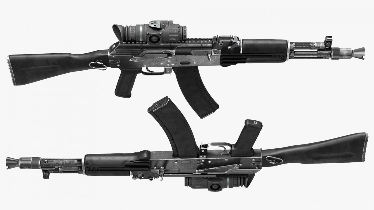 AK104 with Thermal Scope Trijicon IR Patrol M300W 3D model