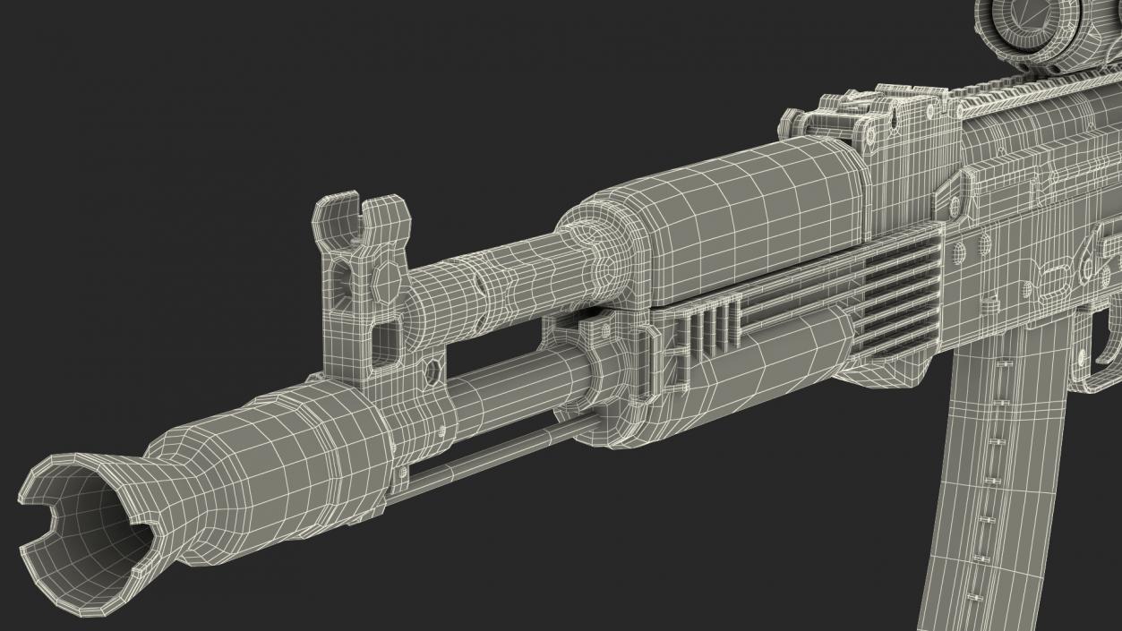 AK104 with Thermal Scope Trijicon IR Patrol M300W 3D model