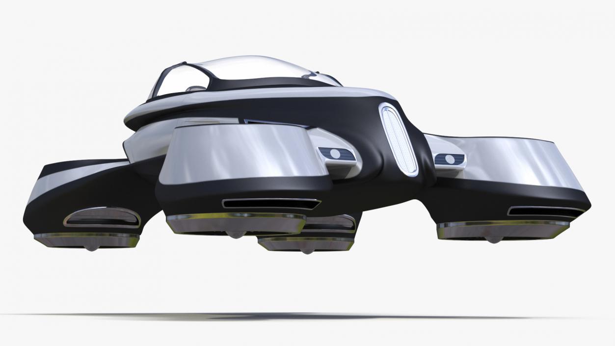 Hover Car Concept by Lazzarini Rigged 2 3D model