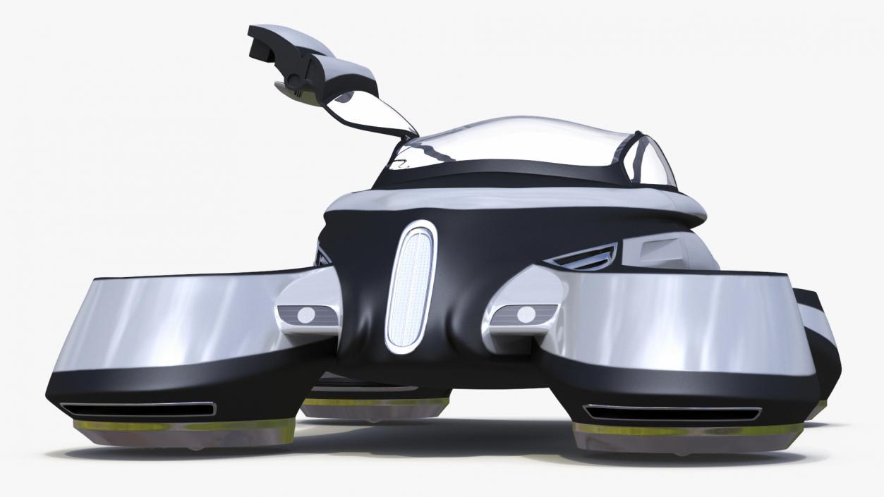 Hover Car Concept by Lazzarini Rigged 2 3D model