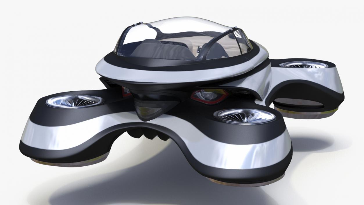 Hover Car Concept by Lazzarini Rigged 2 3D model