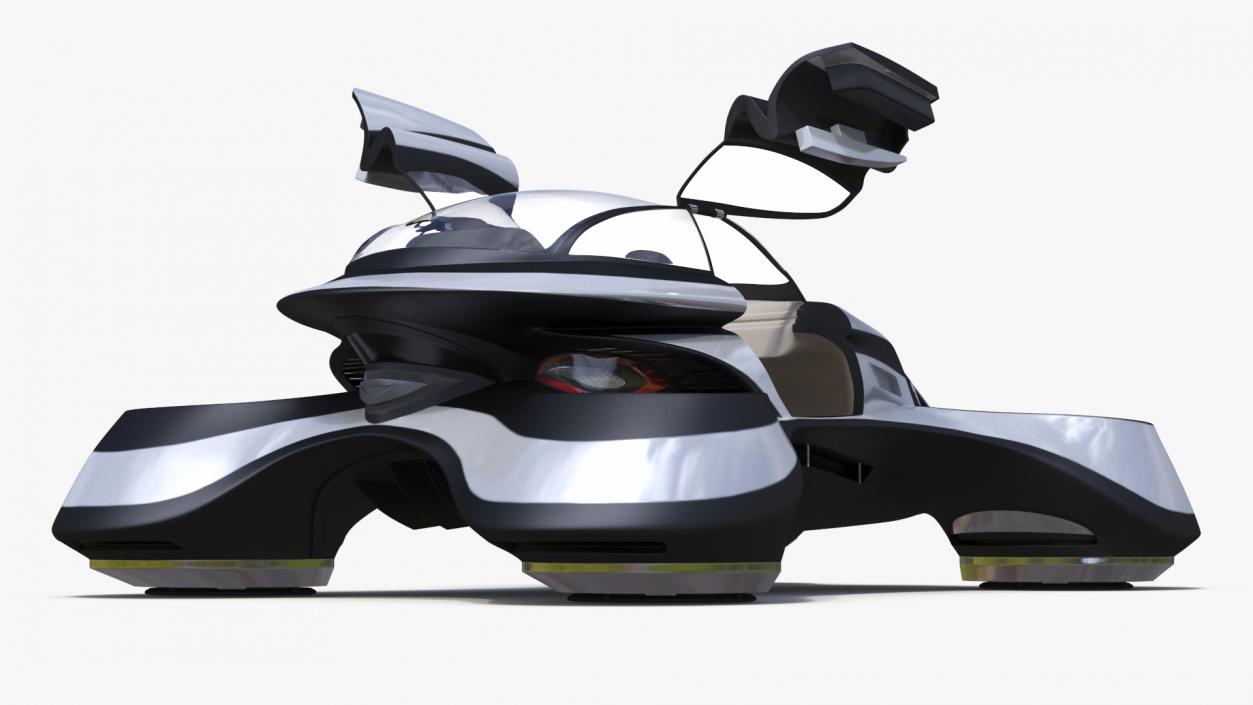 Hover Car Concept by Lazzarini Rigged 2 3D model