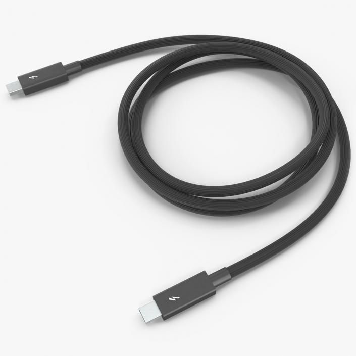 Apple Thunderbolt Cable Black 3D model