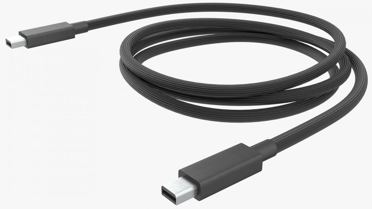 Apple Thunderbolt Cable Black 3D model