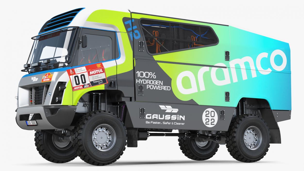 3D model Gaussin H2 Racing Truck Rigged