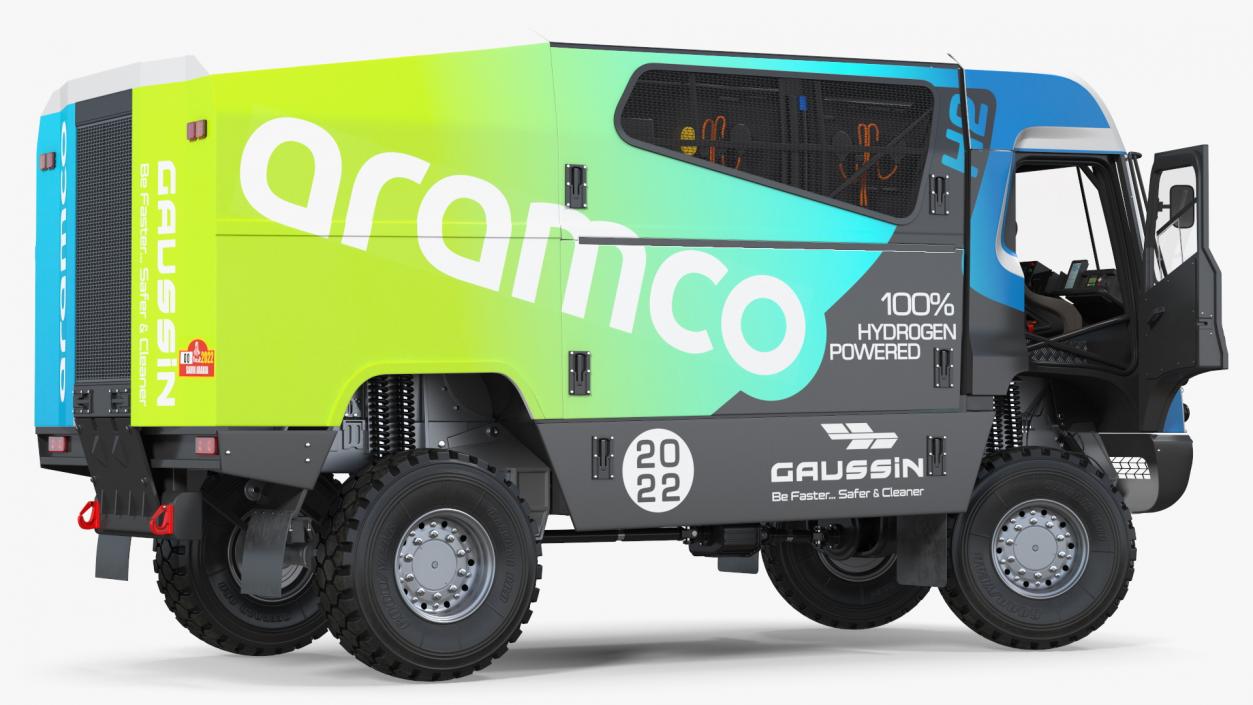 Gaussin H2 Racing Truck Rigged for Cinema 4D 3D model