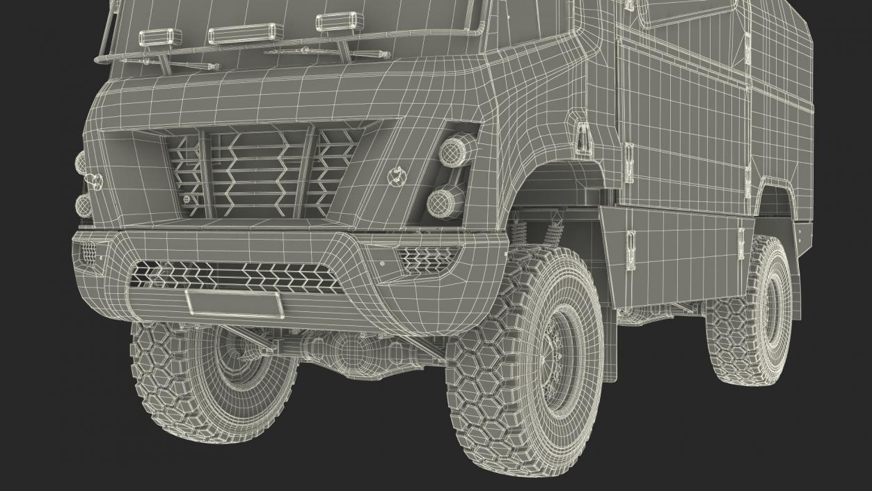 Gaussin H2 Racing Truck Rigged for Cinema 4D 3D model