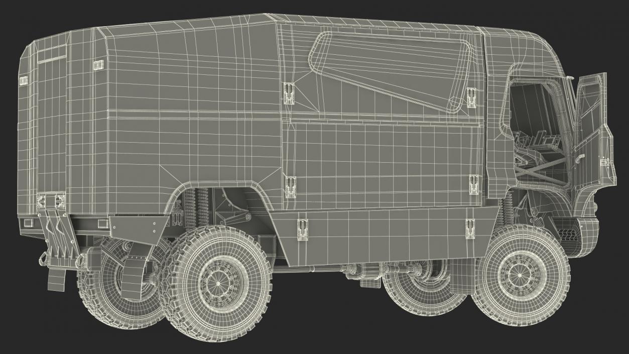 Gaussin H2 Racing Truck Rigged for Cinema 4D 3D model