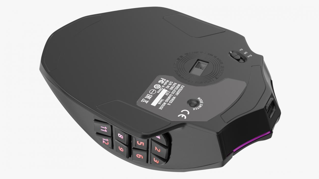 3D model Wireless RGB Gaming Mouse