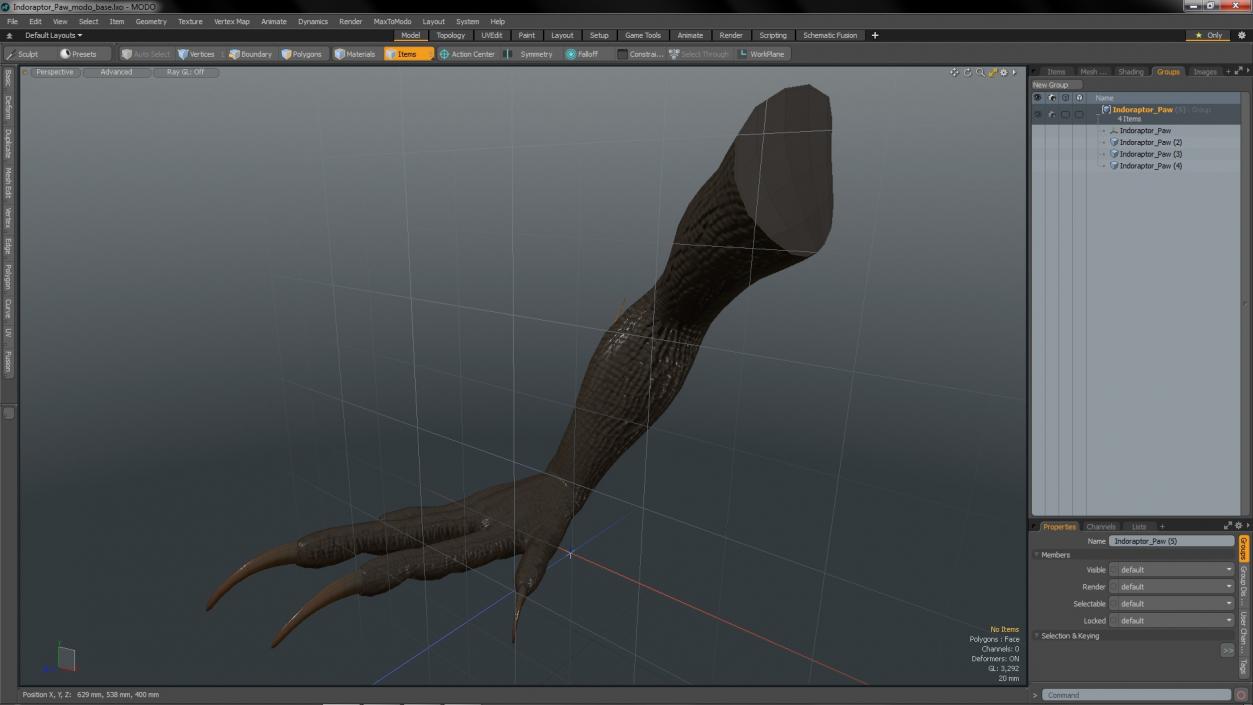 Indoraptor Paw 3D model