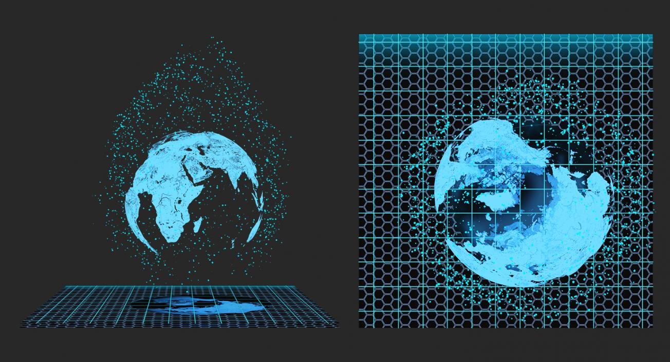 3D Hologram Earth Planet