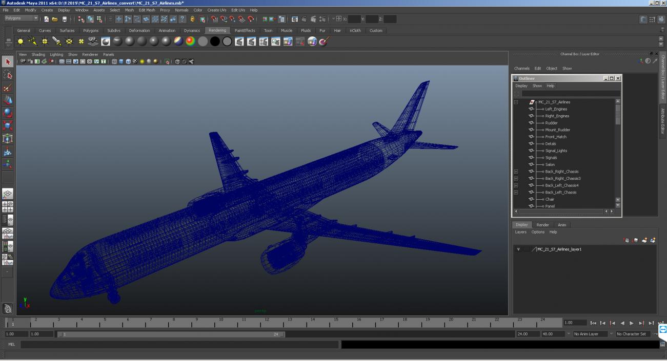 MC 21 S7 Airlines 3D