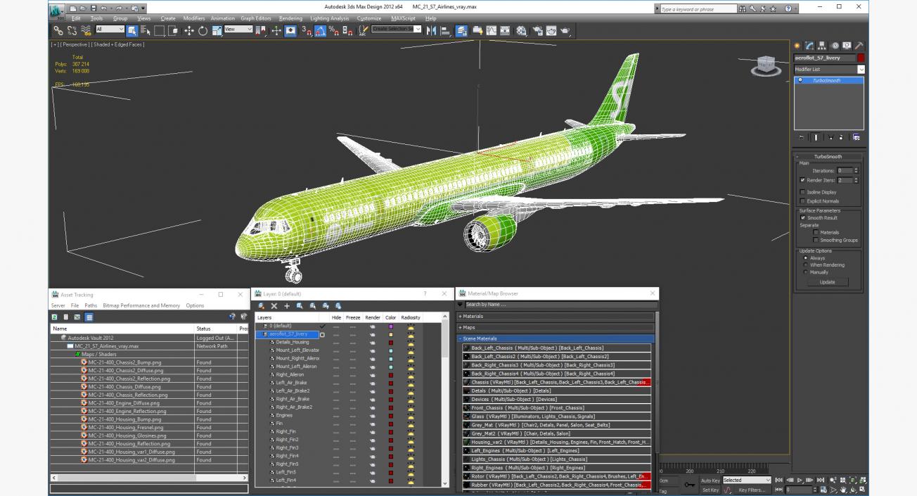 MC 21 S7 Airlines 3D