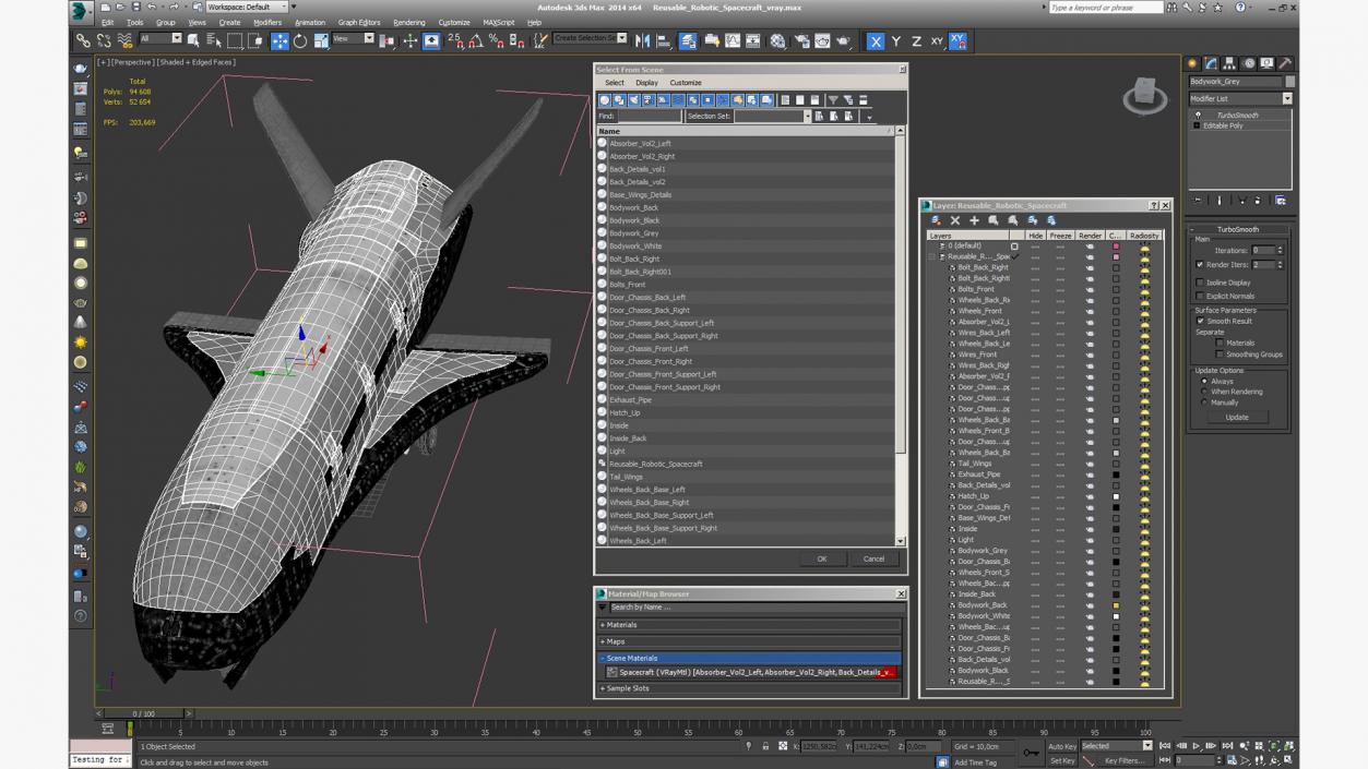 Reusable Robotic Spacecraft 3D