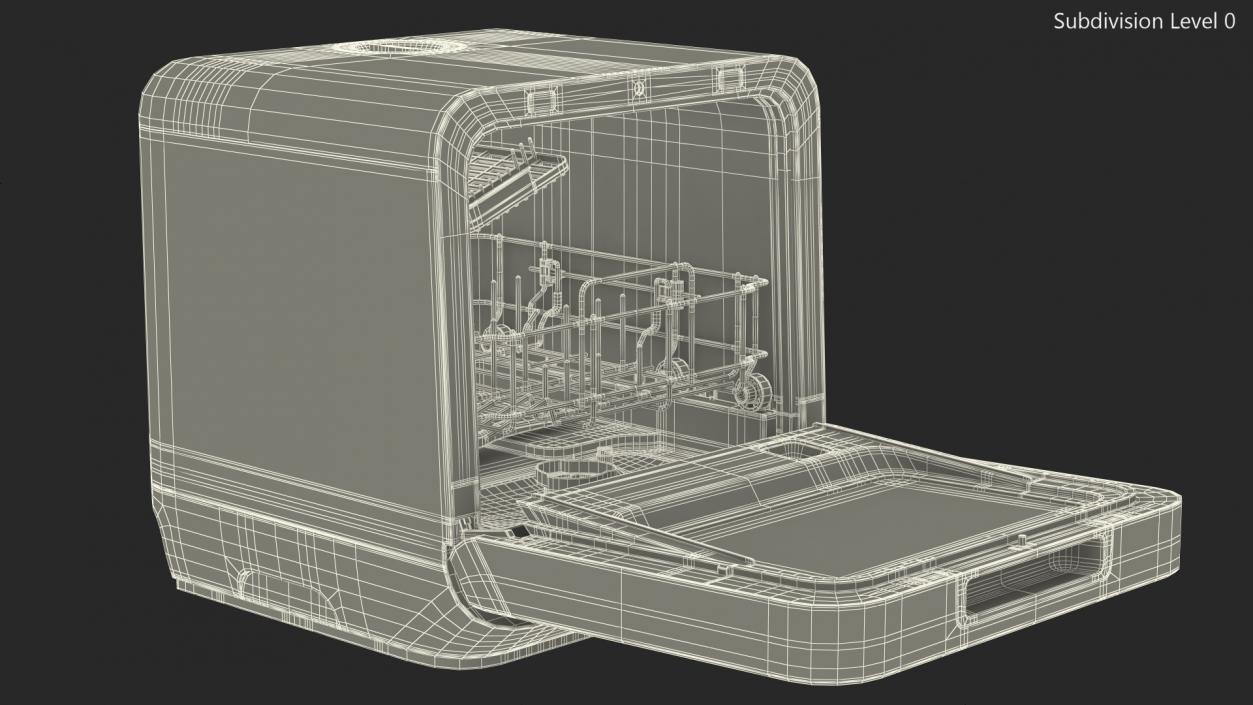 3D Table Top Dishwasher Farberware Turned On