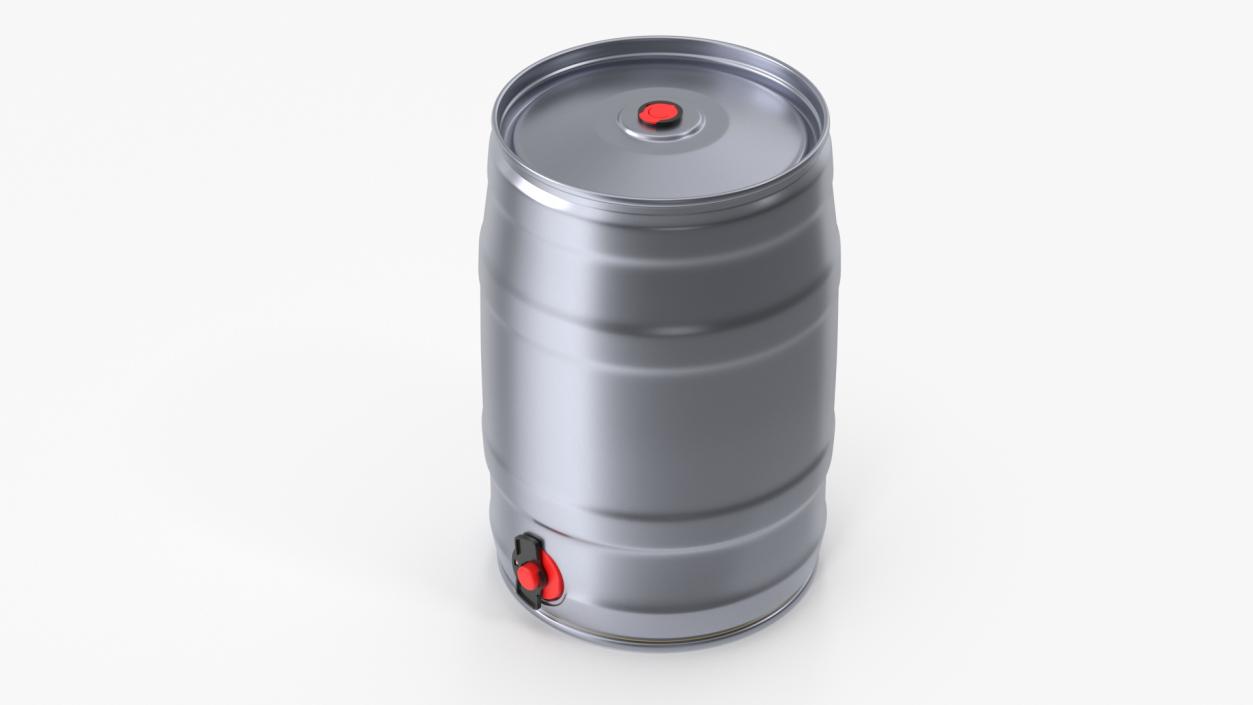 3D Metal Beer Keg with Tap model