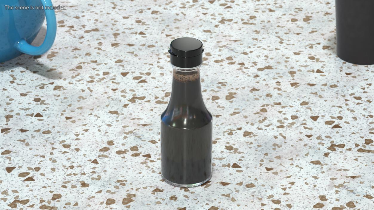 Bottle of Dark Soy Sauce 3D model