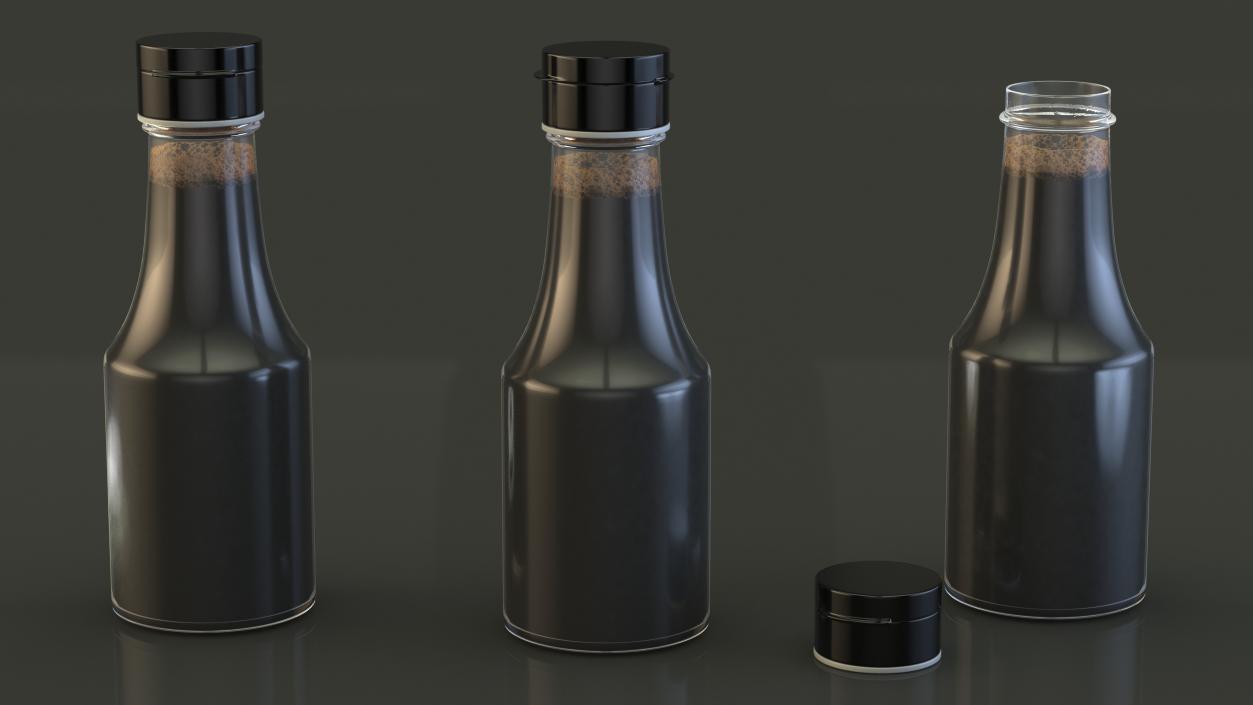 Bottle of Dark Soy Sauce 3D model