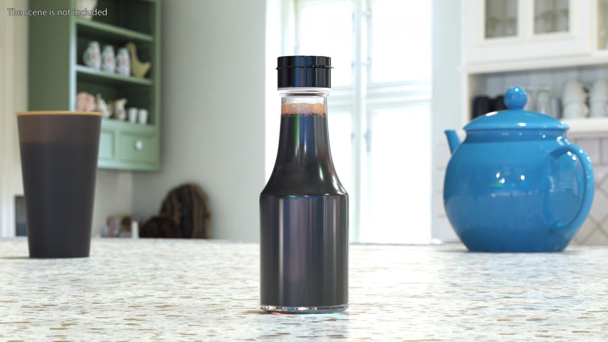 Bottle of Dark Soy Sauce 3D model