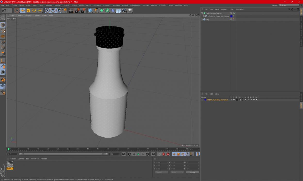 Bottle of Dark Soy Sauce 3D model