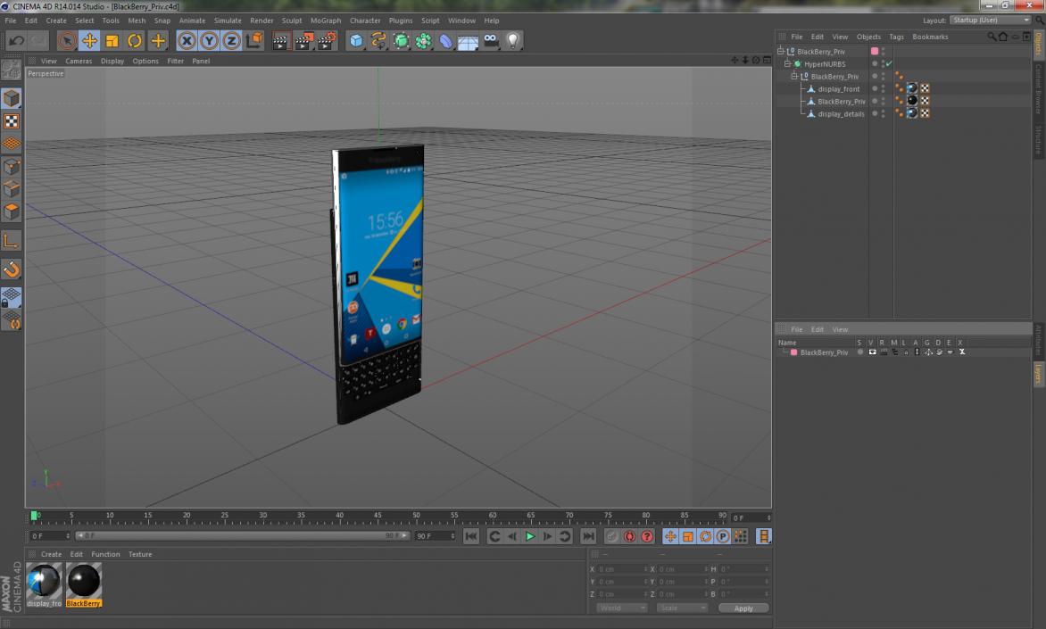 3D model BlackBerry Priv