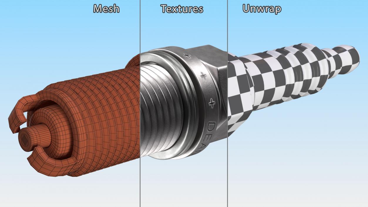 3D model Twin Electrode Spark Plug