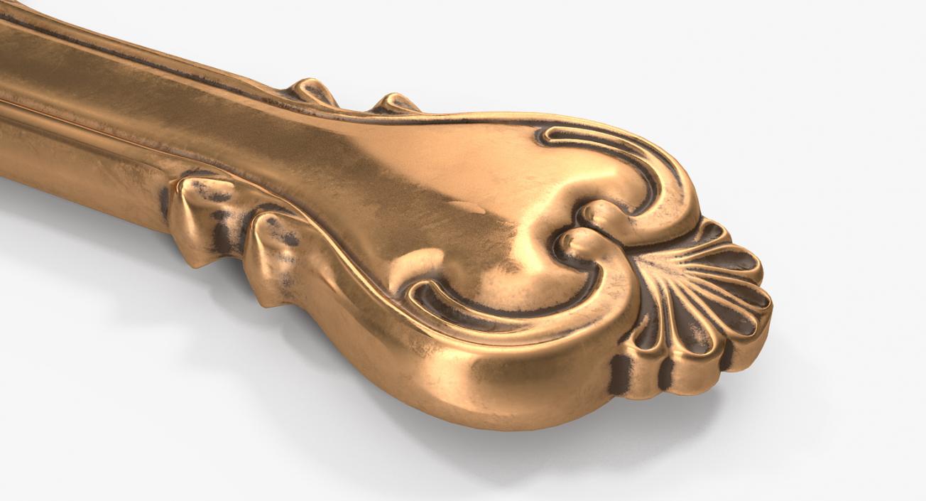 3D Old Brass Hand Mirror