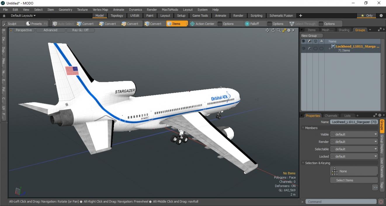 Lockheed L1011 Stargazer 3D model