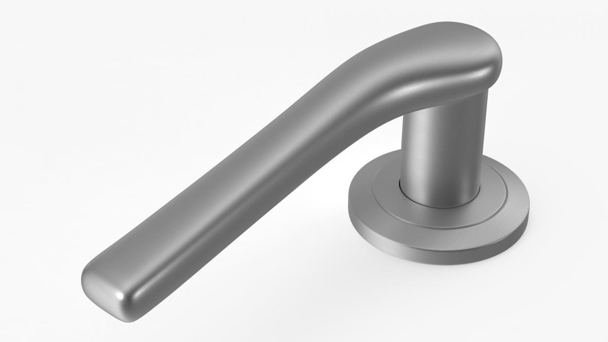 3D model Curved Door Handles Steel