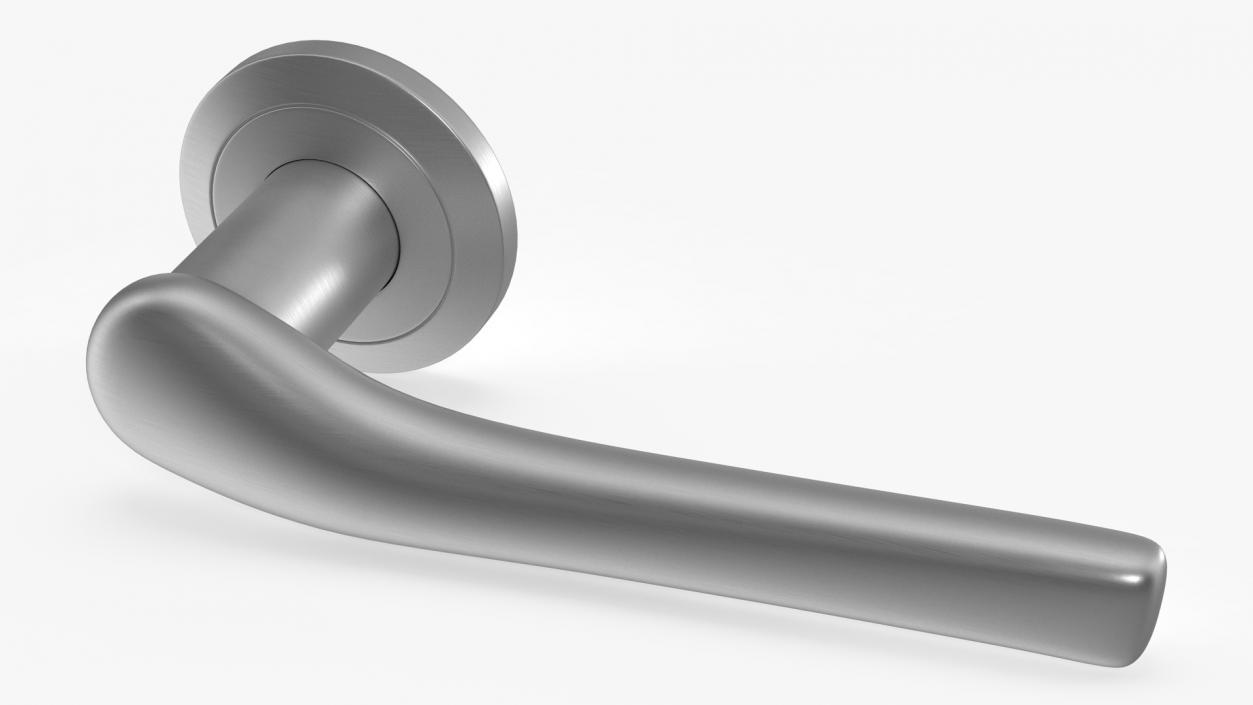 3D model Curved Door Handles Steel