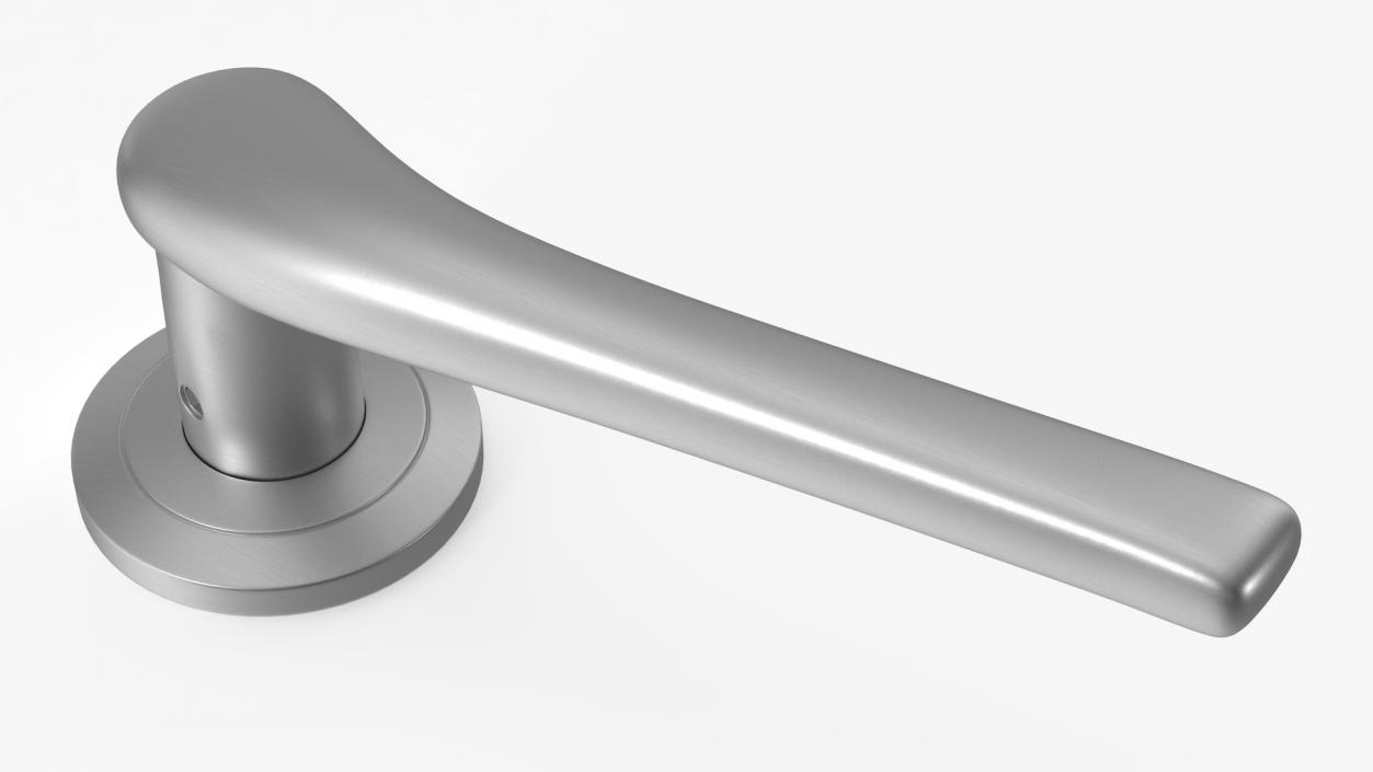 3D model Curved Door Handles Steel