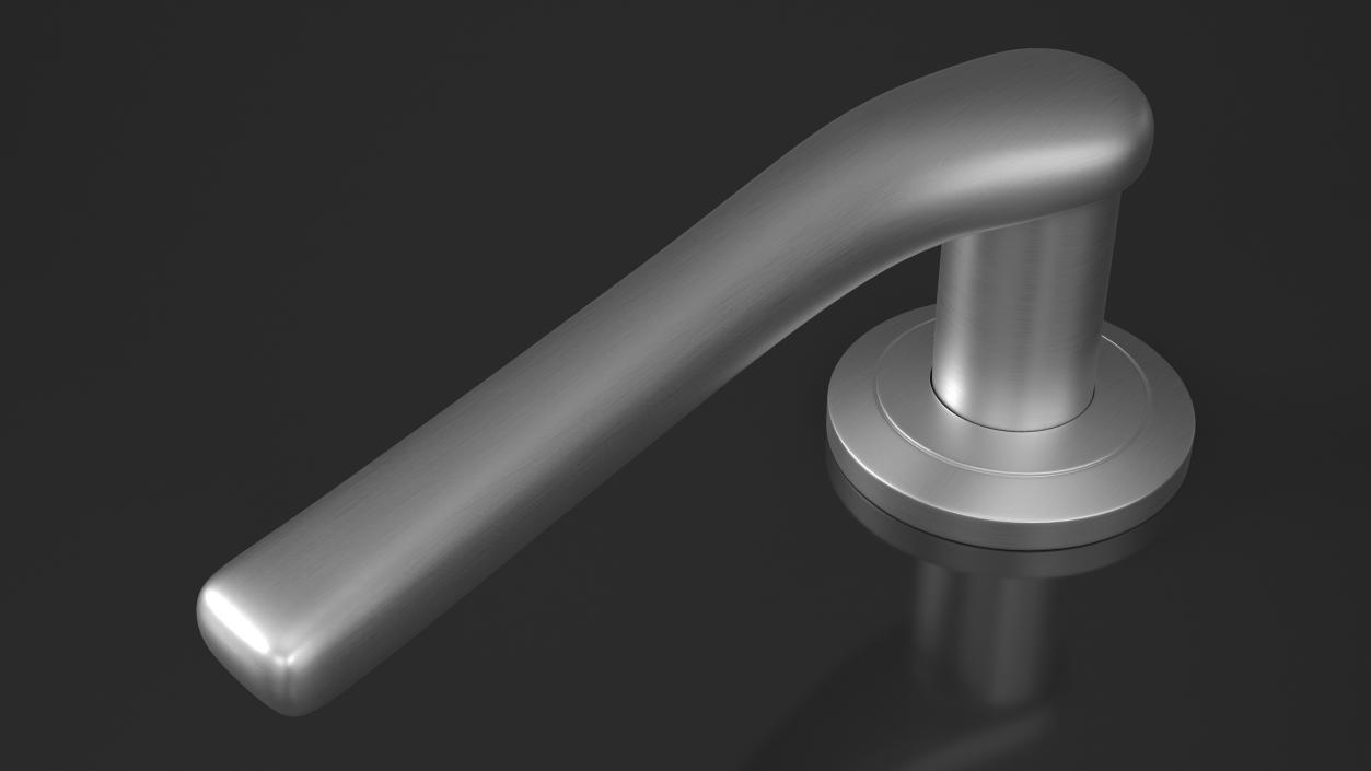 3D model Curved Door Handles Steel