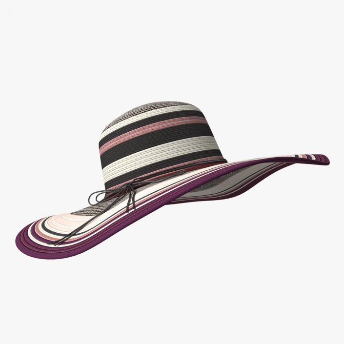 3D model Women Straw Beach Sun Hat