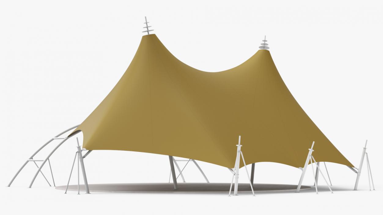 Tensile Fabric Tent Khaki 2 3D