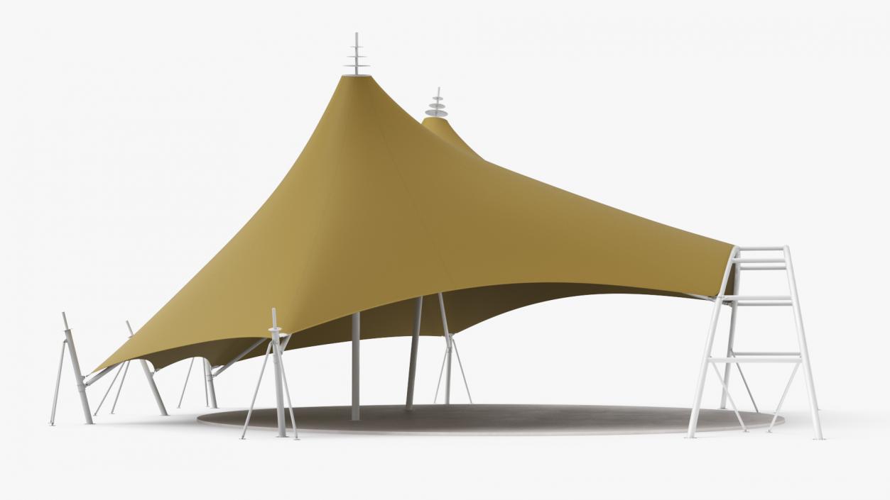 Tensile Fabric Tent Khaki 2 3D