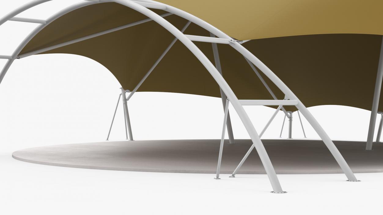 Tensile Fabric Tent Khaki 2 3D