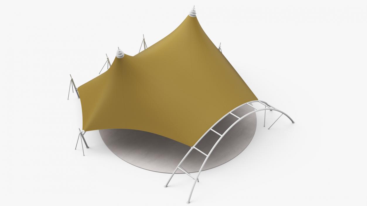 Tensile Fabric Tent Khaki 2 3D