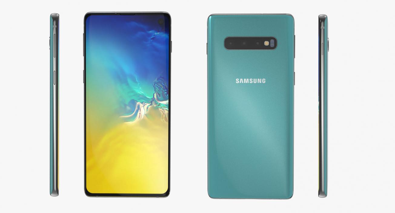 Samsung Galaxy S10 Aquamarine 3D model