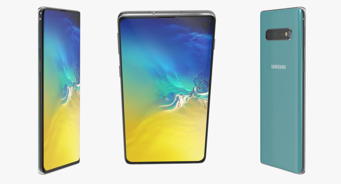 Samsung Galaxy S10 Aquamarine 3D model