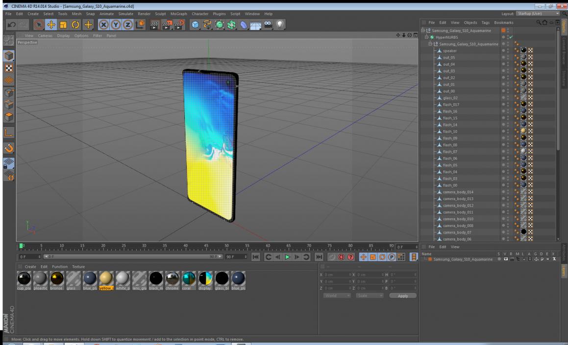 Samsung Galaxy S10 Aquamarine 3D model