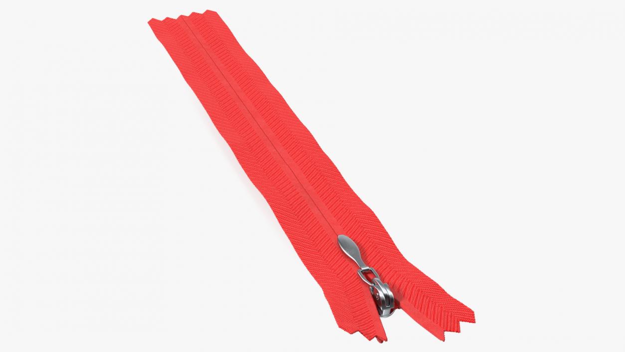 3D Nylon Invisible Zipper Red