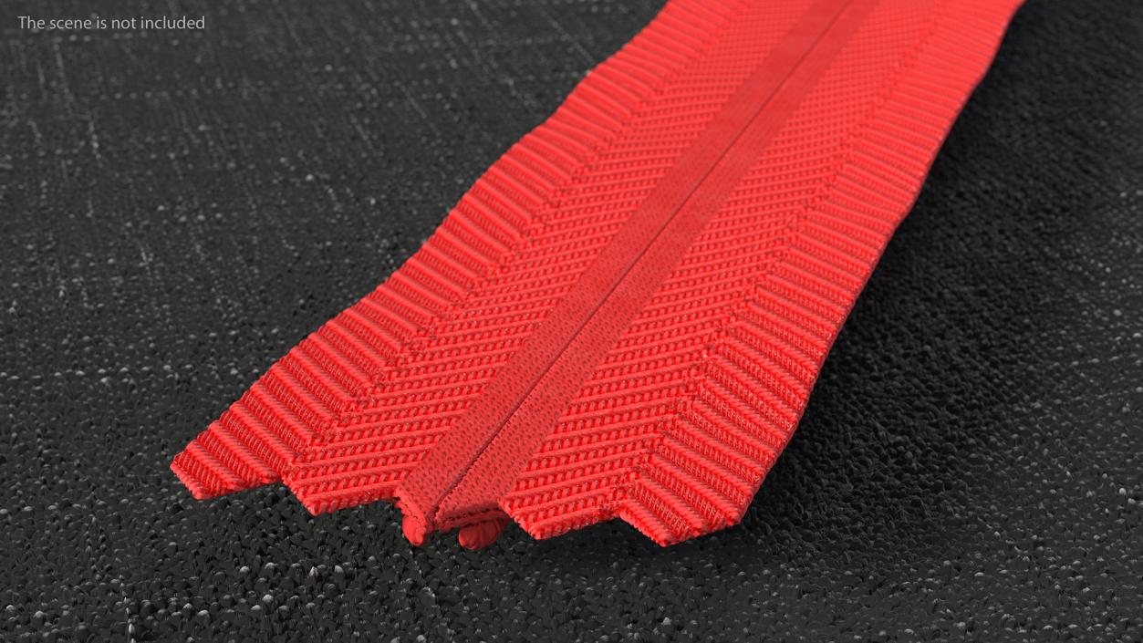 3D Nylon Invisible Zipper Red