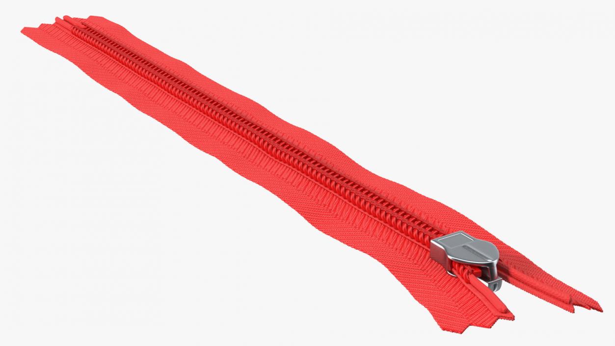 3D Nylon Invisible Zipper Red