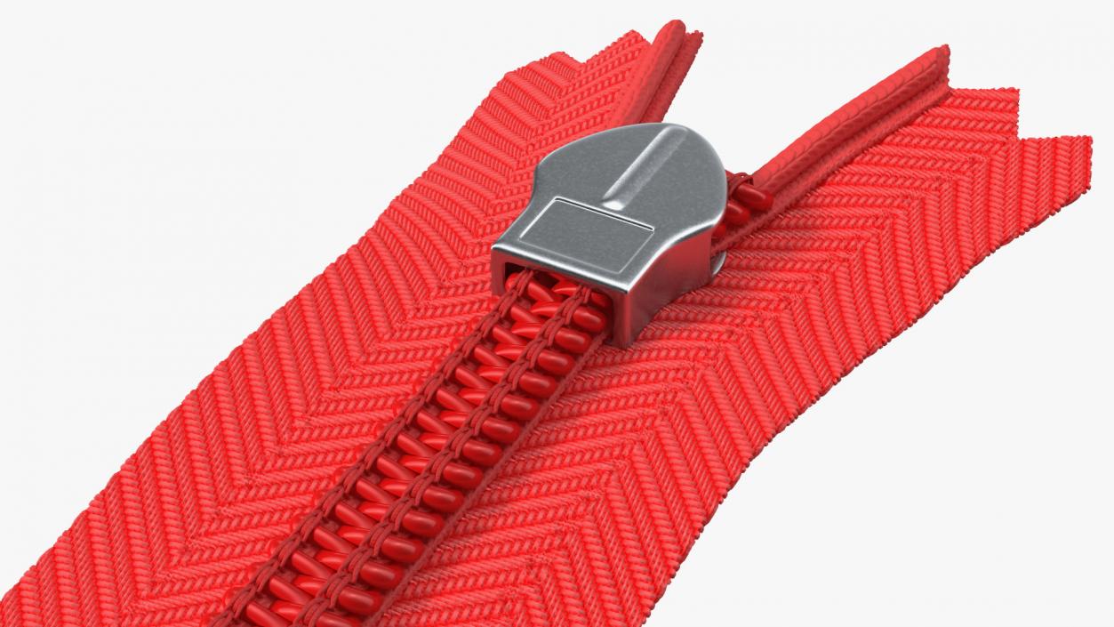 3D Nylon Invisible Zipper Red