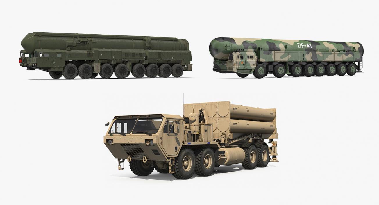 3D Road-mobile Ballistic Missiles Collection 2 model