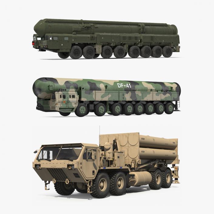 3D Road-mobile Ballistic Missiles Collection 2 model