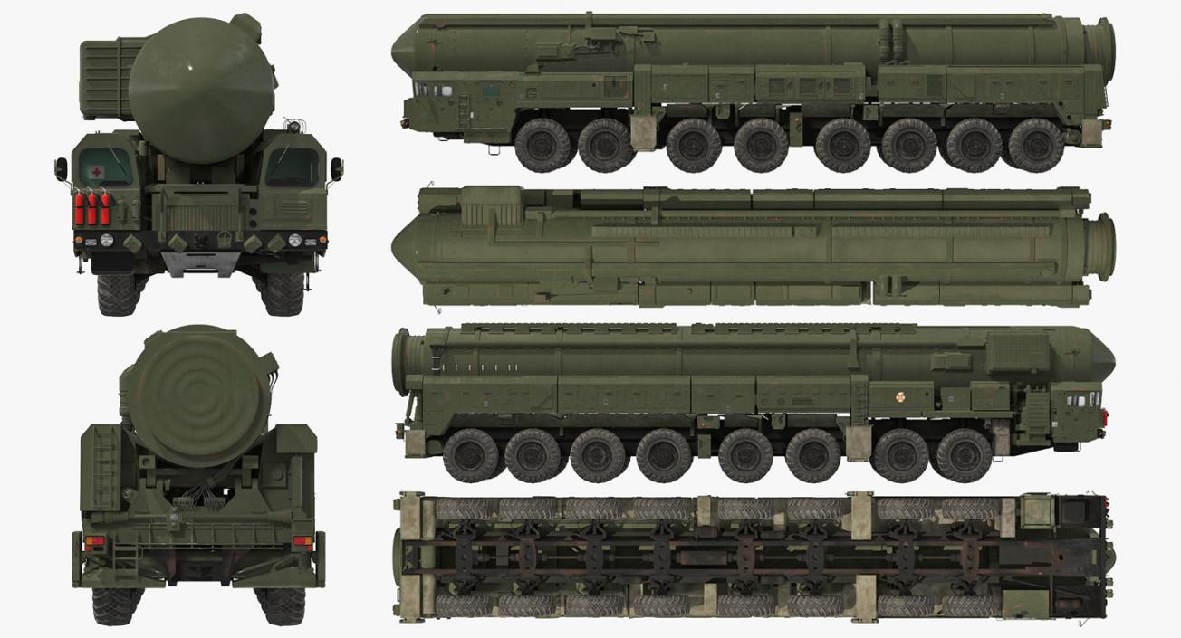 3D Road-mobile Ballistic Missiles Collection 2 model