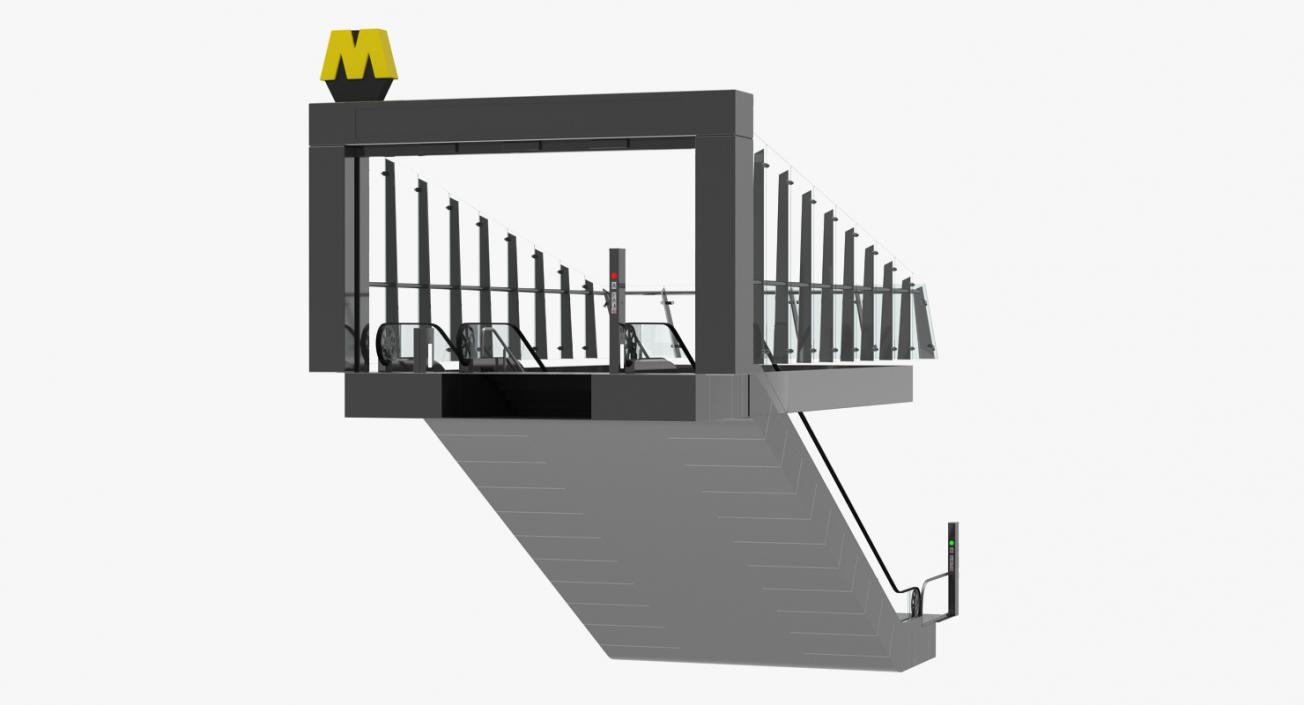 Entrance Subway Metro Station 3D model