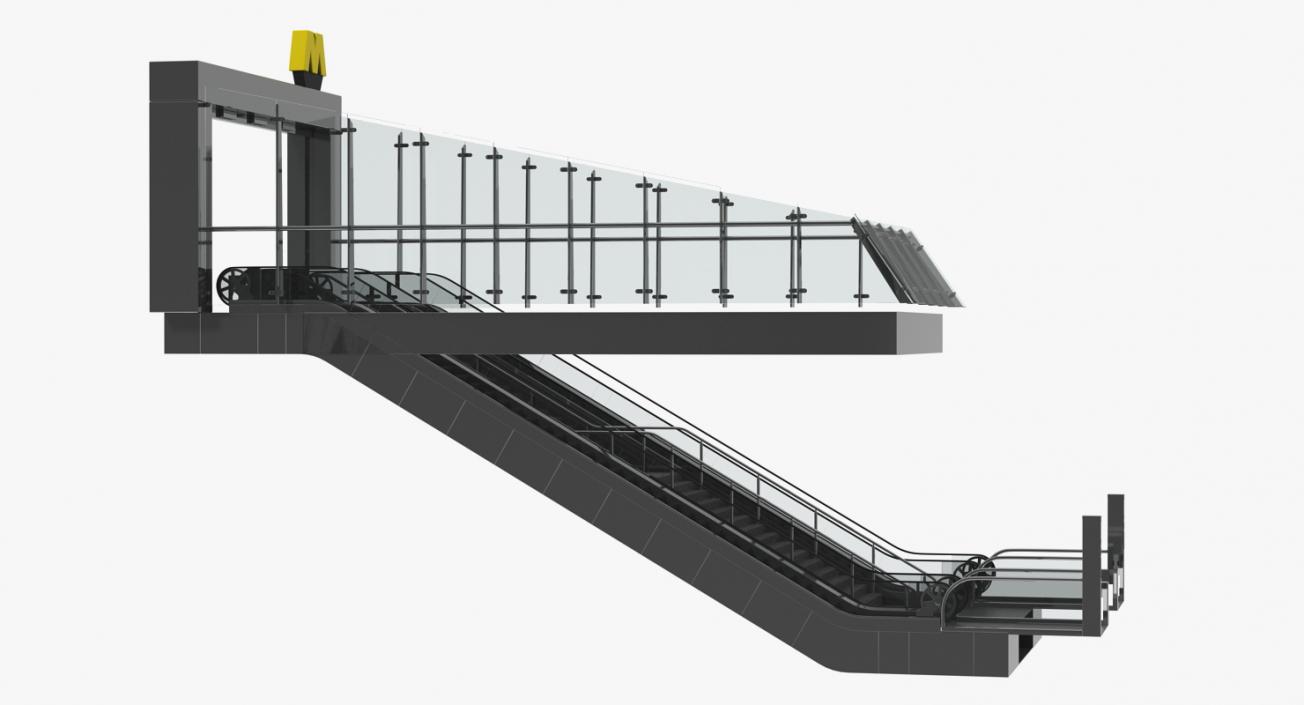 Entrance Subway Metro Station 3D model